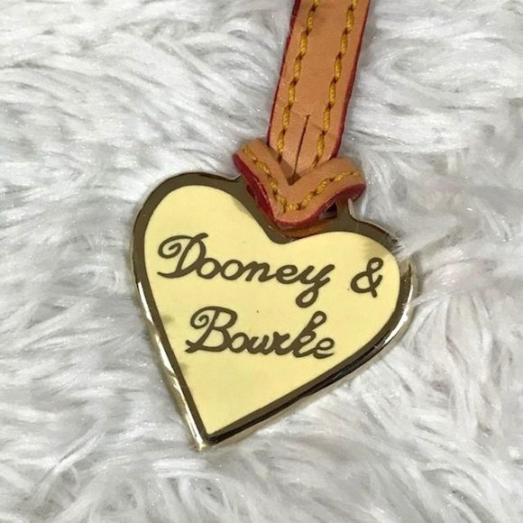 Dooney Bourke Signature Heart Genuine Leather Handbag Charm Bags
